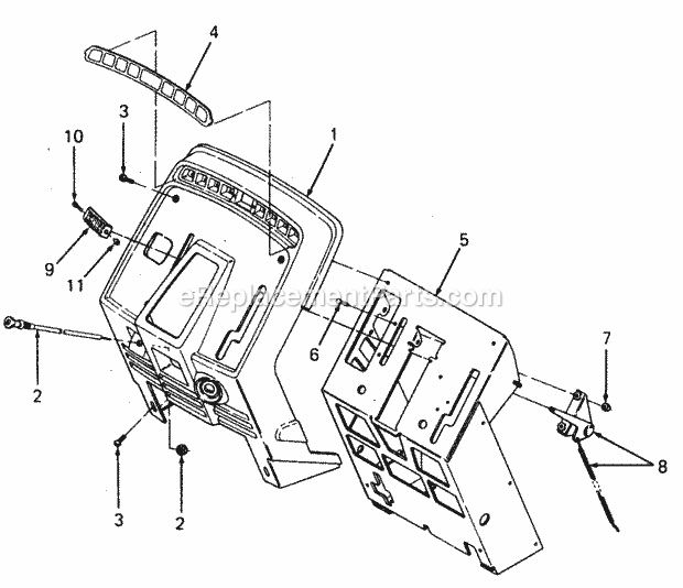 Pedestal, Instrument Panel & Engine Controls Diagram and Parts List for 1882 800000-821059, 140-721-100, 141-721-100 Cub Cadet Lawn Tractor
